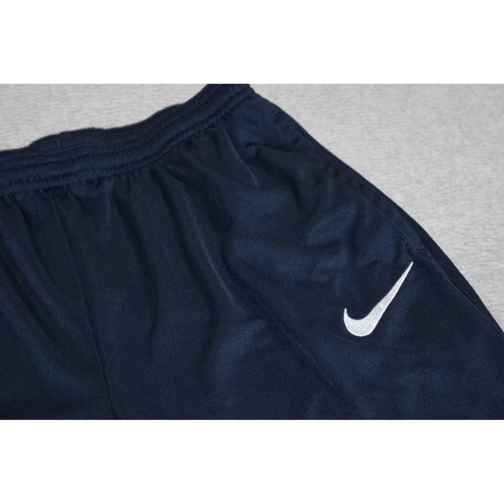 Nike Gym Pants Men Medium Navy Blue Dri-FIT Workout Swoosh Logo